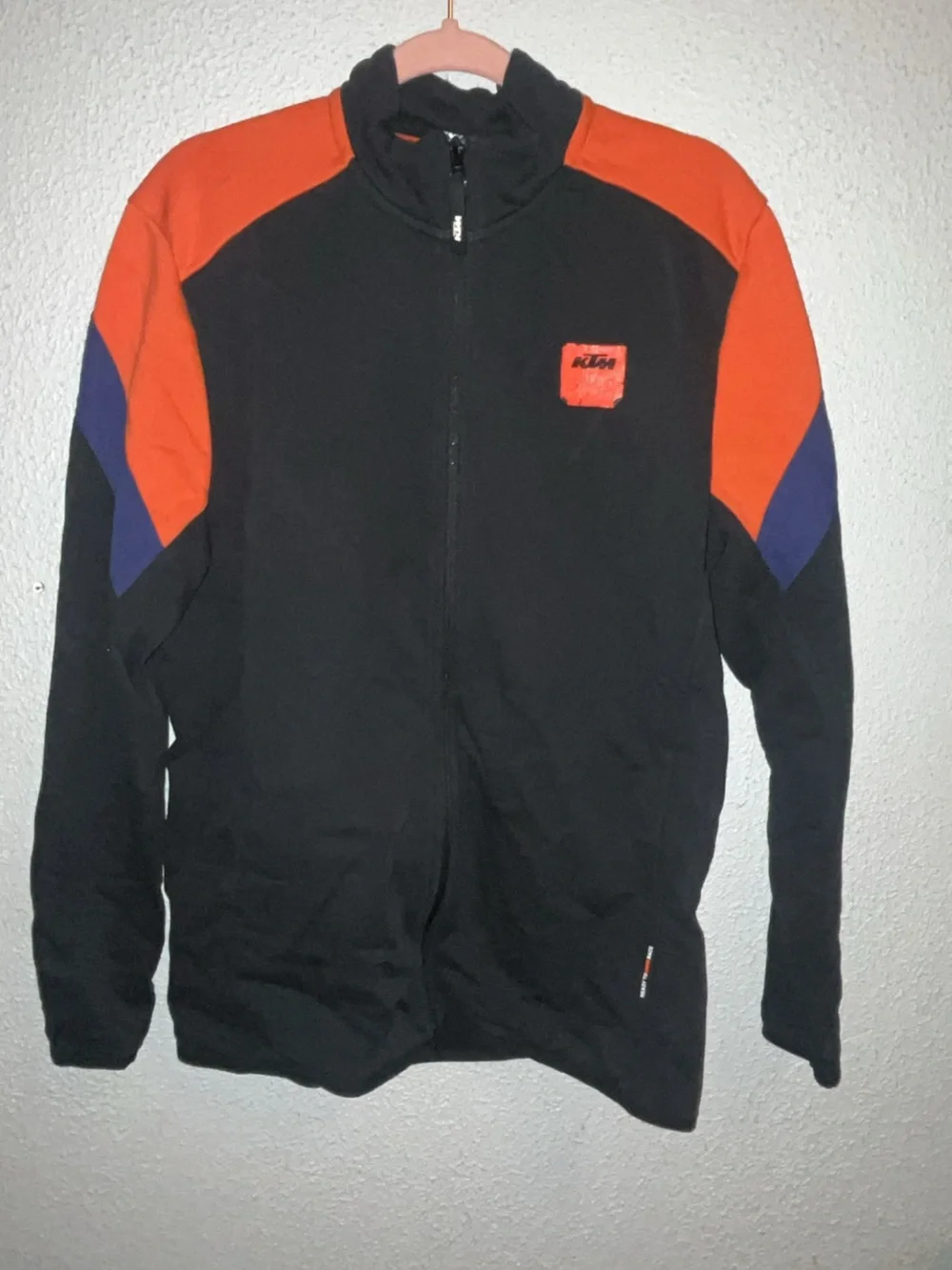 Men's Black & Orange Full-Zip Jacket